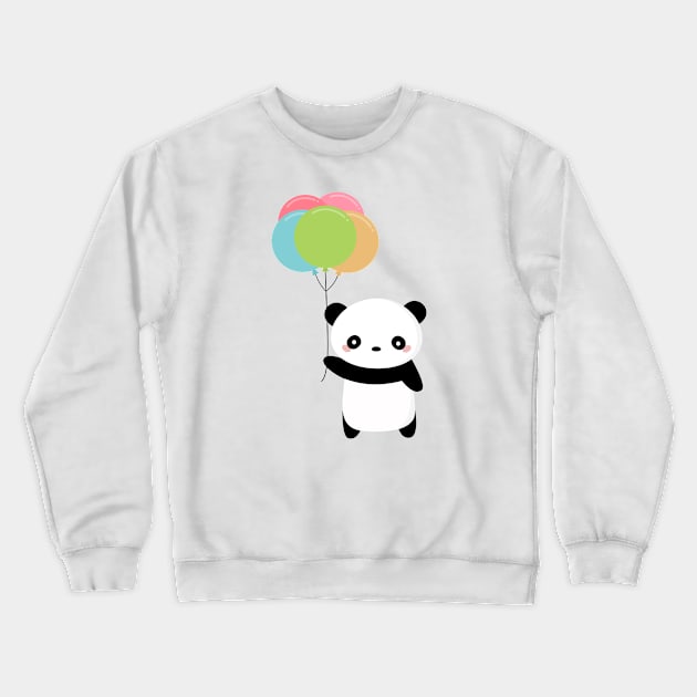 Cute Panda T-Shirt Crewneck Sweatshirt by happinessinatee